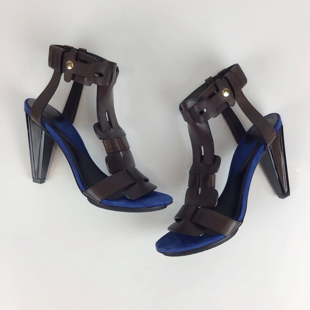 Rare Diane Von Furstenberg Brown Leather Irene Sandal | 7.5